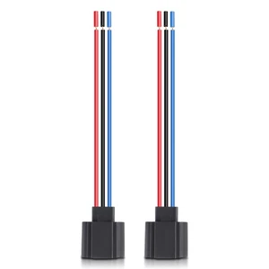 Wire Pigtail Female P 9008 H13 Two Harness Head Light Bulb Socket Connector Plug - Picture 1 of 10