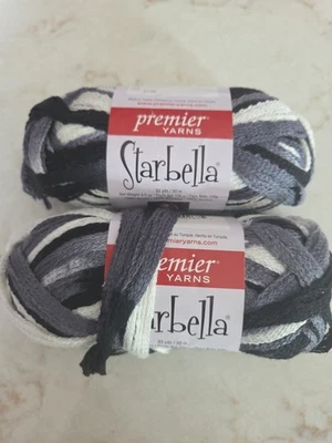 Starbella Premium Yarn 33 Yds / 30 M Color Night Clouds (2 Pack) - NEW - Image 1 of 2