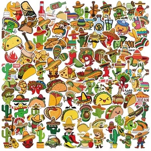 100 Pcs Mexican Stickers Funny Vinyl Mexico Tool Box Stickers for Hardhat Laptop - Picture 1 of 7