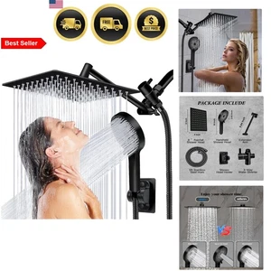 Shower Head Handheld Rain Shower System 8 Inch Multifunction High Pressure - Picture 1 of 9