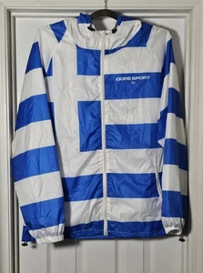 Chaqueta cortavientos Dope Sport Bougie Crew cremallera completa logotipo gráfico con capucha a rayas - Imagen 1 de 4