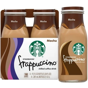 Starbucks Frappuccino Mocha Iced Coffee, 4 Pack, 9.5 Oz Bottles - Picture 1 of 7