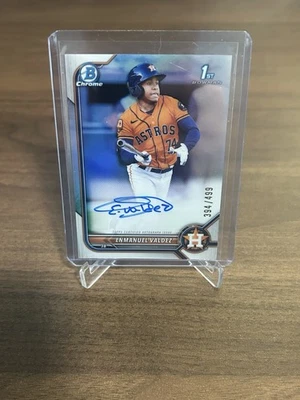2022 Bowman Chrome - Enmanuel Valdez 1st Auto Refractor /499 - Image 1 of 2