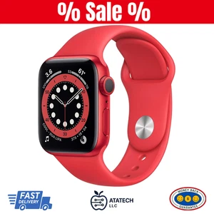 Apple Watch Series 6 (GPS) 40mm Cassa in Alluminio (ROSSO) con Cinturino Sport (Buono) - Foto 1 di 8