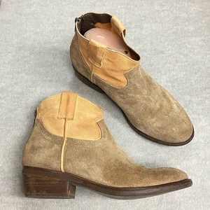 Steve Madden Stiefel Herren M 6,5 Midnite Leger Reißverschluss hinten Knöchel Wildleder Absätze Cowboy - Bild 1 von 10