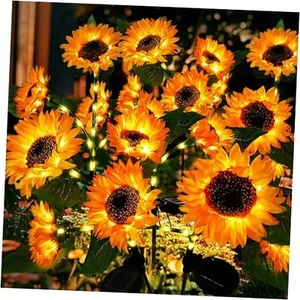 3 Pack Solar Lights Outdoor Garden Decor, Solar Garden Lights with 9 - Picture 1 of 8