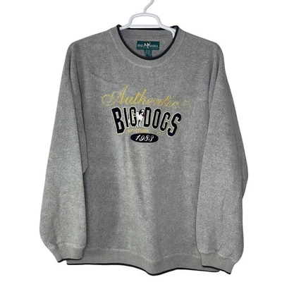 Vintage Big Dogs Sweatshirt Mens XL Fleece Crewneck Gray Streetwear Oversized - Image 1 of 4