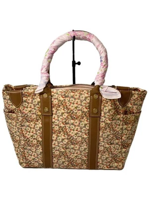 Samantha Thavasa x Sanrio x HELLO KITTY Tote bag with pouch, PVC, beige, floral  - Image 1 of 4
