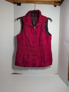 Outer Edge Puffy Vest, Womens Size M/M, Red, Front Zip, 2 Pockets - Picture 1 of 13
