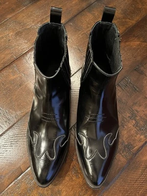 Bota Chelsea BRUNELLO CUCINELLI 41 Monili Bead de cuero negra para mujer Foto 1 de 4