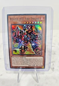 Yu-Gi-Oh! Camión de bomberos Rescue-Ace AMDE-EN06 súper raro increíbles defensores - Imagen 1 de 2