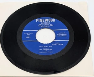 The Gospel Kings - I Got Shoes / You Better Run Gospel Funk Soul 45 7" Pinewood - Picture 1 of 5