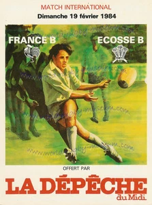 France B v Scotland B 1984 Quality Match Rugby Poster A2 size - Picture 1 of 1