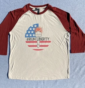 Camiseta de béisbol Primease Liberty media maratón/joya 5K #RUN LIBERTY para hombre talla L - Imagen 1 de 9