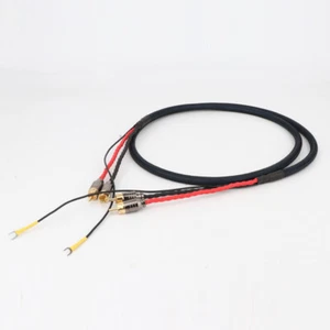 Audio Signal RCA Cable+Plug Chassis Tonearm (Phono) Cable with Grounding Wire - Picture 1 of 5