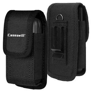 For TCL Go Flip 2 Phone Vertical Nylon Holster Belt Clip Case Pouch Cover - Picture 1 of 4