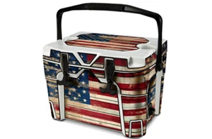 Vinyl Cooler Wrap fits IGLOO 20 Sportsman | Decal Skin FULL - Old Glory - Picture 1 of 5