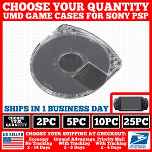 2-25 New Case For Sony PSP 1000/2000/3000 Replacement Transparent UMD Game Disc - Picture 1 of 7