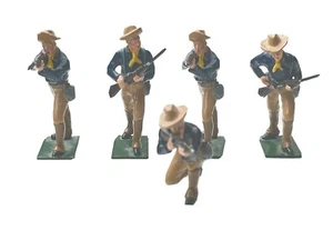 Juego de 5 soldados de guerra hispanoamericanos de peltre - Imagen 1 de 7