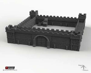 Murallas de la ciudadela de Winterdale - Juego modular de pared del castillo medieval - 15 mm 28 mm 32 mm guerra - Imagen 1 de 5