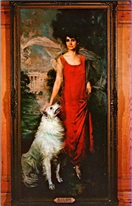 Retrato postal de la señora Calvin Coolidge por Howard Chandler Christy sin publicar - Imagen 1 de 2