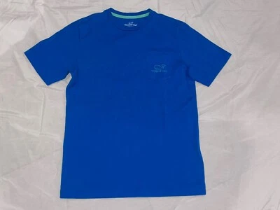 Camisa de manga corta para niños Vineyard Vines azul verde ballena juvenil mediana 12-14 usada en excelente estado Foto 1 de 4