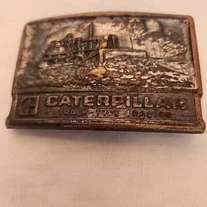 Caterpillar Bulldozer Promo Belt Buckle Tract-Type Vtg Leavens Mfg - Picture 1 of 5