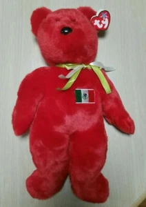 Ty Beanie Buddy Osito Bär 1999 groß 13 Zoll groß mit Etikett Mexiko Flagge - Bild 1 von 6