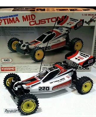 Kyosho Optima Media LWB Body Lexan Bandeja Interior Cubierta de Engranajes y Ala Especial - Imagen 1 de 4
