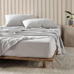 Linen House Remington Flannelette Sheet Set| Brushed Cotton | Cuffed & Piped - Picture 1 of 9