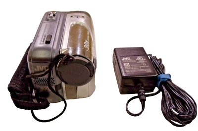 JVC GR-DA30U Mini DV Camcorder 30x Optical Zoom Sliding Monitor w/Power Supply - Image 1 of 4