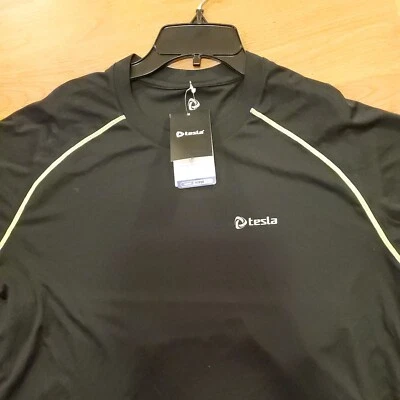TESLA TRAINING HYPER DRI MENS BLACK SHIRT SZ LARGE New - Image 1 of 4