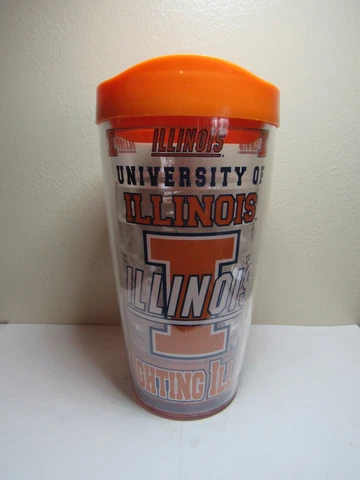 Tritan USA 16oz Tumbler NCAA University of Illinois Fighting Illin New Hot Cold Cover