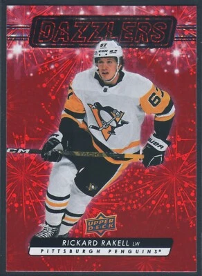 Rickard Rakell Dazzlers Red DZ-26 2023-24 Upper Deck Series 1 With Freebies - Image 1 of 2