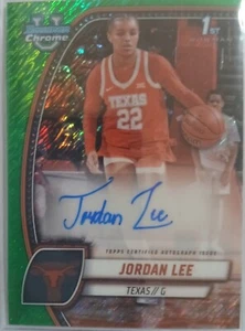 2024-25 Bowman Chrome U Jordan Lee Green Shimmer Auto, Texas. - Bild 1 von 2