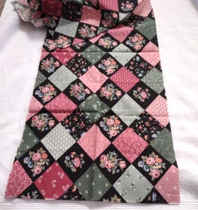 Patchwork Floral Fabric Scrap Remnant 12" L x 44 1/2" W - Picture 1 of 3