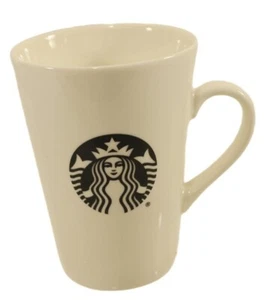 Starbucks '2016 White/Black Mermaid Siren Logo Ceramic 16 oz Tall Coffee/Tea Mug - Picture 1 of 4