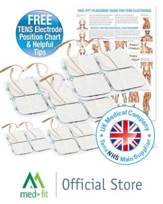 Med-Fit Tens pads 40 electrodes 10 packs of self adhesive Tens Electrodes 5x5cm - Image 1 of 4