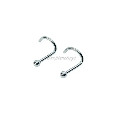 Anel de parafuso de osso nariz de aço cirúrgico 20G bola espiga 316L parafuso pino narina barbela - Imagem 1 de 3