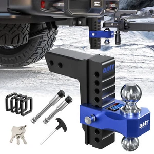 2.5" Receiver 8" Drop Adjustable Trailer Tow Hitch 18500lb w Anti-Theft Locks - Picture 1 of 8