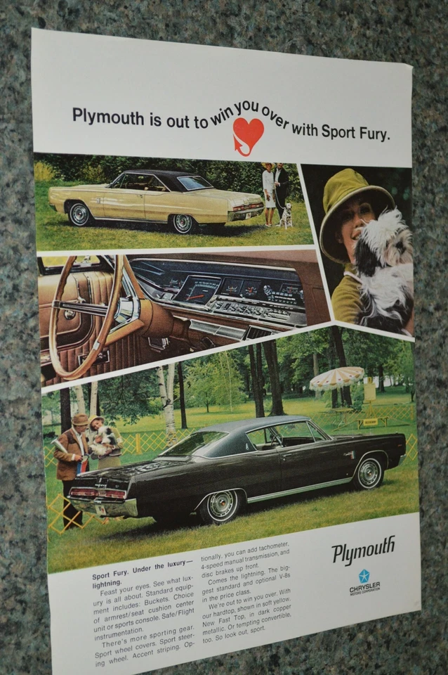 1967 PLYMOUTH SPORT FURY ORIGINAL ADVERTISEMENT PRINT AD 67 - Image 1 of 1