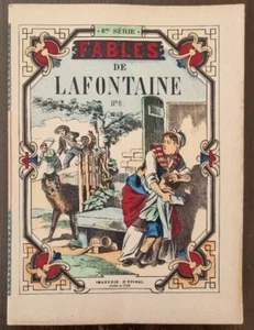 Fables De Lafontaine 6°Série. Imagerie d'épinal (Edité vers 1880) - Imagen 1 de 6
