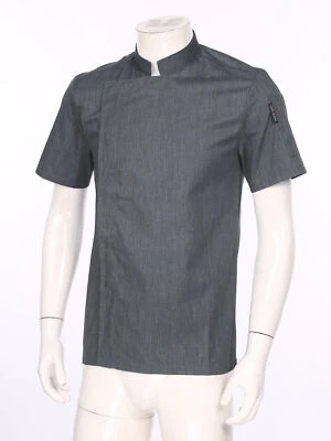 Unisex Mens Short Sleeve Chef Coat Men's Chef Jacket Breathable Working Uniform - Image 1 of 4