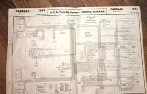 FIX IT  - A.E.A. TUNE-UP - 1963 CADILLAC WIRING - TUNE-UP and ACCESSORY DIAGRAM - Picture 1 of 5