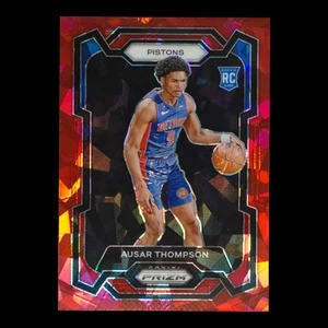2023-24 AUSAR THOMPSON Red Cracked Ice Rookie Prizm Pistons #178 - Bild 1 von 3