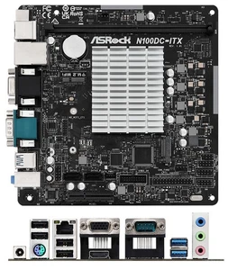 ASRock N100DC-ITX (Intel N1000 4x3.40Ghz, 1x PCIe 3.0 x4) - Bild 1 von 1