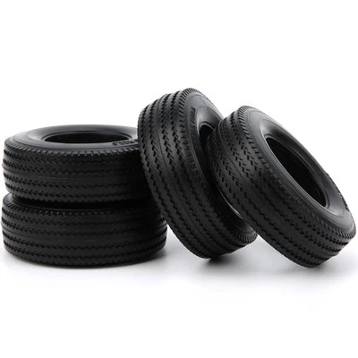 4Pcs RC Kleine Gummireifen Radreifen Für Tractor Trucks 1/14 CH - Bild 1 von 4