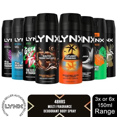 Lynx 48-Hour Odour Protection Body Spray Deodorant, 3 or 6 Pack, 150ml - Image 1 of 4