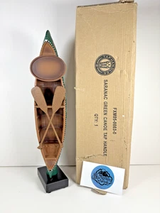 Manico rubinetto birra bozza canoa verde Saranac Brewing no aromi etichette leggi bene - Foto 1 di 21
