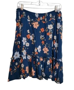 Gonna Torrid Mini Challis con volant in vita fumé taglia 2X floreale multicolore - Foto 1 di 10